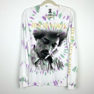 Jimi Hendrix Tie Dye Long Sleeve 100% Cotton Shirt